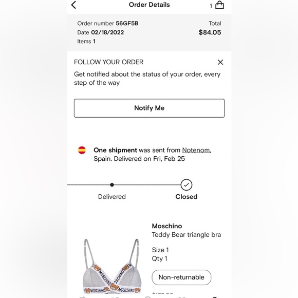 MOSCHINO BRALETTES - GREY AND BLACK - Picture 2 of 4